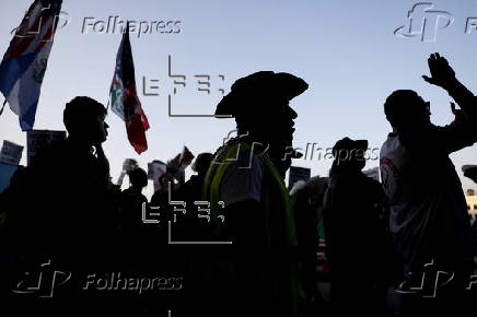 Immigration rights protest in Los angeles