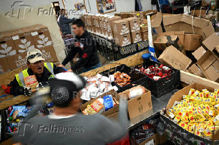 Food pantry is busy, weeks into the continuing U.S. government shutdown, in Commerce City