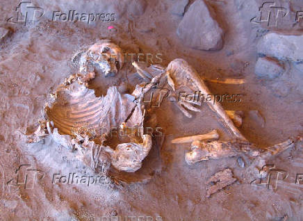 A 7,000-year-old natural mummy of a female found at the Takarkori rock shelter in southwestern Libya