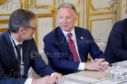 Meeting at the Elysee presidential palace, in Paris