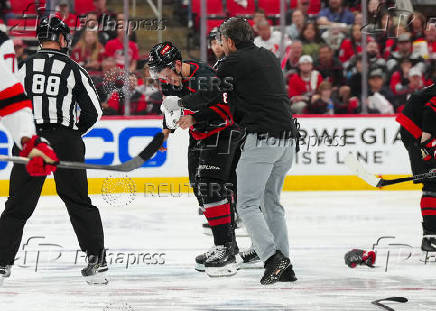 NHL: Stanley Cup Playoffs-New Jersey Devils at Carolina Hurricanes