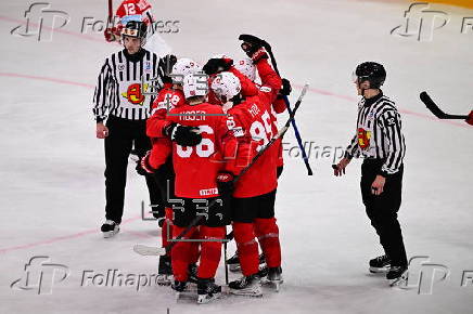 2025 IIHF Ice Hockey World Championship semi-finals - Switzerland vs Denmark