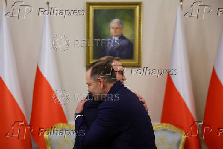 Polish President Duda meets with President-elect Nawrocki, in Warsaw