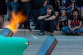 Local residents attend the 'Downtown Cruise In' car show in Union City, Indiana
