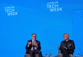 Prime Minister Keir Starmer attends a conference in London