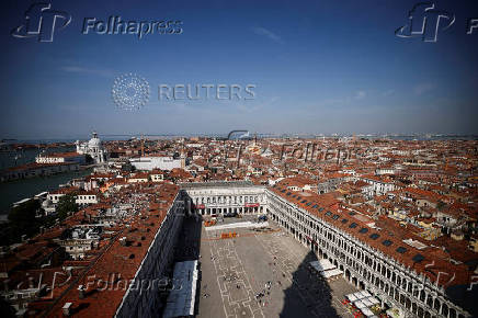 Venice ahead of the expected wedding of Amazon founder Jeff Bezos and Lauren Sanchez