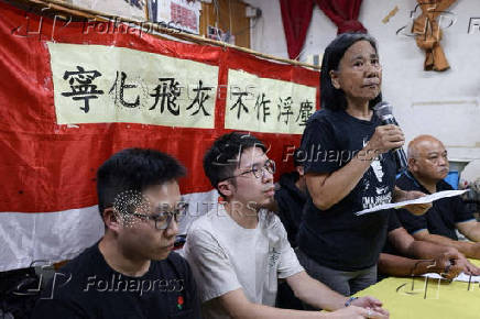 Chan Po-ying, chair of Hong Kong?s League of Social Democrats, hosts a press conference to announce the party?s dissolution amid China?s national security law, in Hong Kong