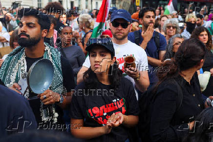 Pro-Palestinian protest outside Downing Street in London