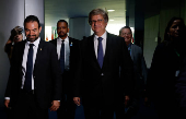Paulo Gonet chega à presidência do Senado para conversar com o senador Veneziano Vital do Rêgo