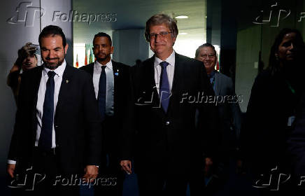 Paulo Gonet chega à presidência do Senado para conversar com o senador Veneziano Vital do Rêgo