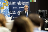 WHO director general press briefing in Geneva