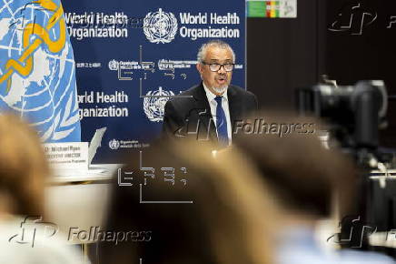 WHO director general press briefing in Geneva