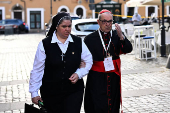 General congregation meeting ahead of the conclave to elect the next pope, as seen from Rome