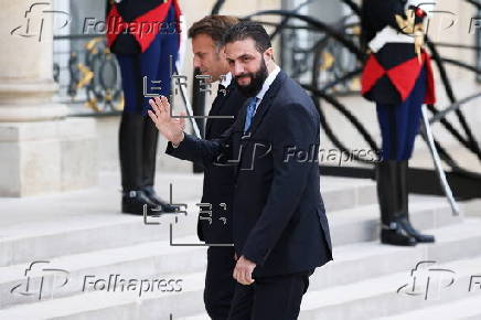 French President Macron receives Syria interim leader Ahmed Al-Charaa