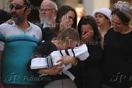 Funeral of two-week-old Ravid Haim, in Jerusalem