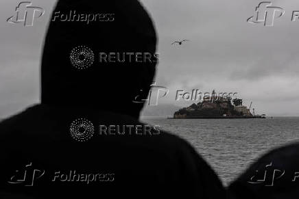Visitors tour the Alcatraz prison complex located on Alcatraz Island in San Francisco Bay