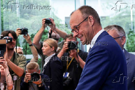 German Chancellor Merz holds press conference in Berlin