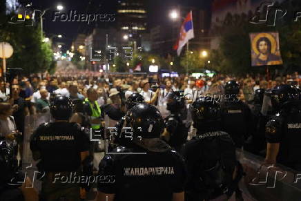 Anti-government protest in Belgrade