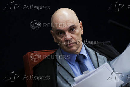 Brazil's Supreme Court Judge Alexandre de Moraes attends a session of the Supreme Court, in Brasilia