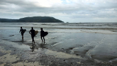 Ressaca do mar em Santos (SP)