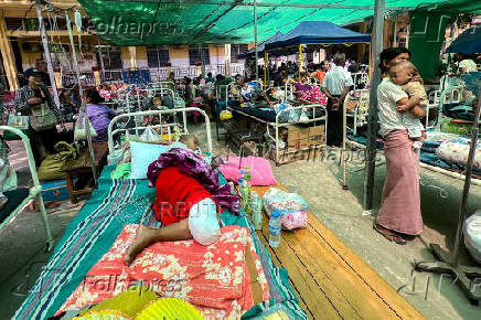 FILE PHOTO: Aftermath of a strong earthquake, in Sagaing