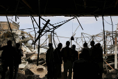Aftermath of an Israeli airstrike, in Sanaa