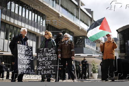 Pro-Palestinian protest outside Barclays annual general meeting in London