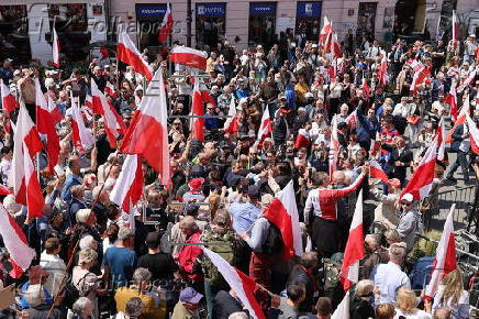 Rally for Polish presidential candidate Karol Nawrocki