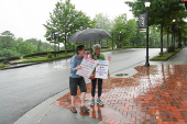 Protest at the CDC?s Roybal campus in Atlanta