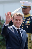 France's President Emmanuel Macron visits Indonesia