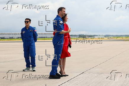 Polish astronaut Uznanski Wisniewski arrives in Cologne after completing Axiom 4 mission