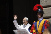 Pope Leo XIV leads Angelus prayer at Castel Gandolfo
