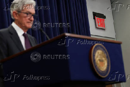 U.S. Federal Reserve Chair Jerome Powell holds a press conference, in Washington