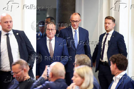 German Chancellor Merz and Defence Minister Pistorius hold a press conference after cabinet meeting, in Berlin