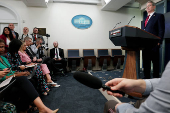 White House Press Secretary Leavitt holds a briefing at the White House in Washington, U.S.