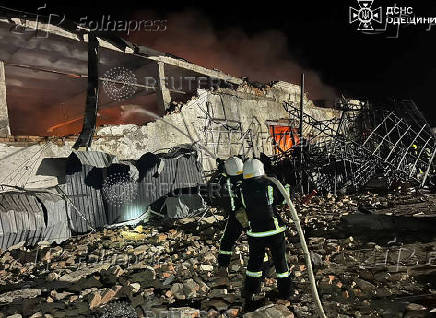 Aftermath of a Russian missile strike in Odesa region