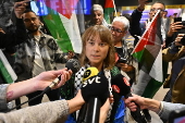 Activist Greta Thunberg arrives back in Sweden
