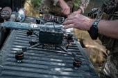 Training fibre-optic FPV drones 93nd Brigade in Donetsk