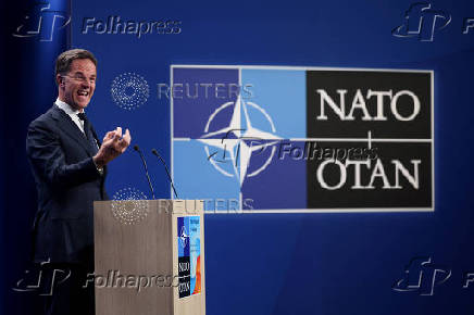 NATO Secretary General Mark Rutte holds a press conference ahead of a NATO summit, in The Hague