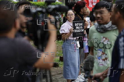 Philippine protesters condemn killing of journalists in Gaza