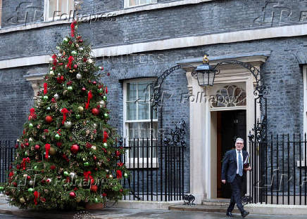 British Prime Minister Starmer leaves 10 Downing Street in London