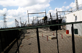 View of electrical sub-station at Spain-France border after blackout, in the village of Santa Llogaia d?Alguema