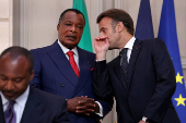 France's President Emmanuel Macron meets President of Congo  N?Guesso, in Paris