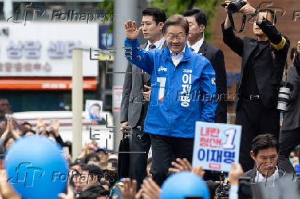 South Korea's presidential candidate Lee Jae-myung campaign event