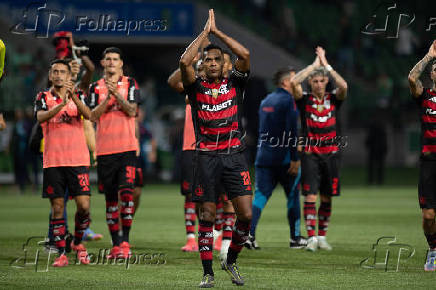 Partida entre palmeiras e flamengo pelo campeonato brasileiro