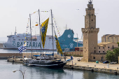 El buque escuela de la Armada de Uruguay, 'Capitán Miranda' atraca en el puerto de Palma de Mallorca