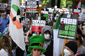 Member of Irish rap group Kneecap in UK court on terrorism charge