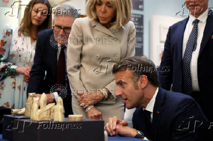 French President Macron visits Britain