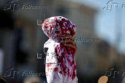Israeli Arabs protest against famine in Gaza