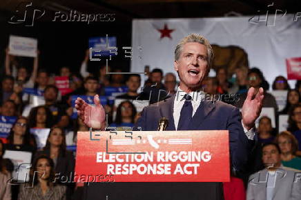 California Governor Newsom speaks on Trump's gerrymandering attempts